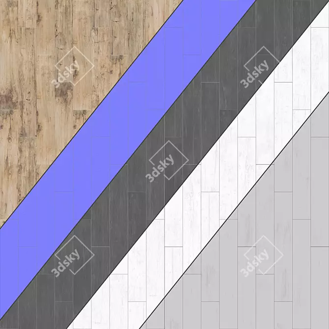 Parquet 08: Standard & Herringbone Patterns, PBR Textures 3D model image 3