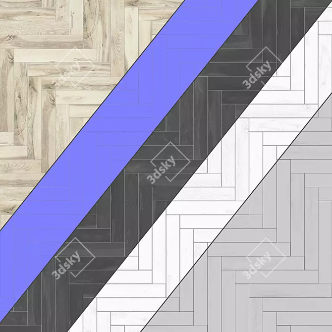 Parquet 09: Standard & Herringbone Patterns | PBR Textures | 4K | 3D Models 3D model image 4