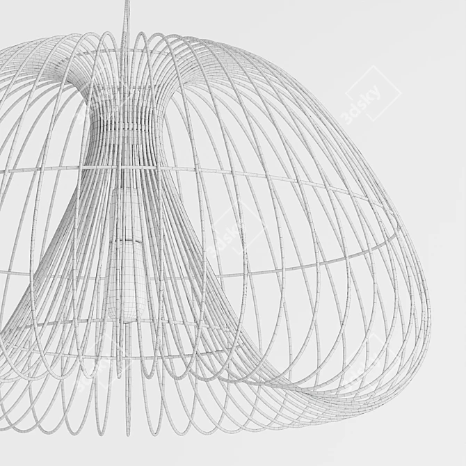 Brass Wire Cosmos Pendant Light 3D model image 6