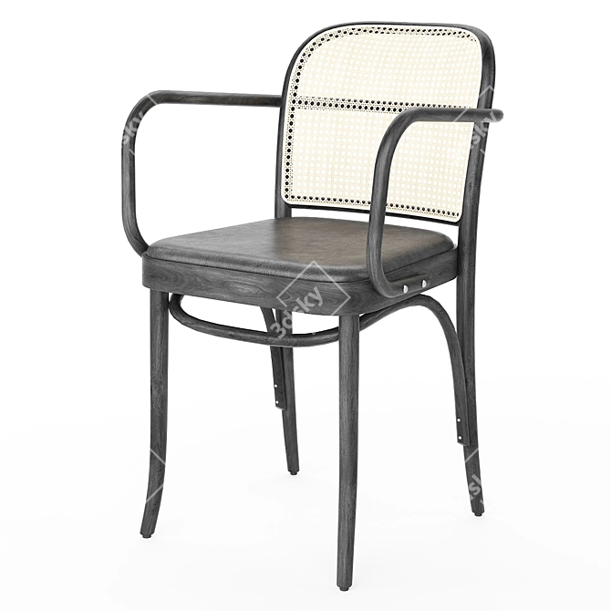 Hoffmann Cane Chair 2: Elegant and Versatile 3D model image 2