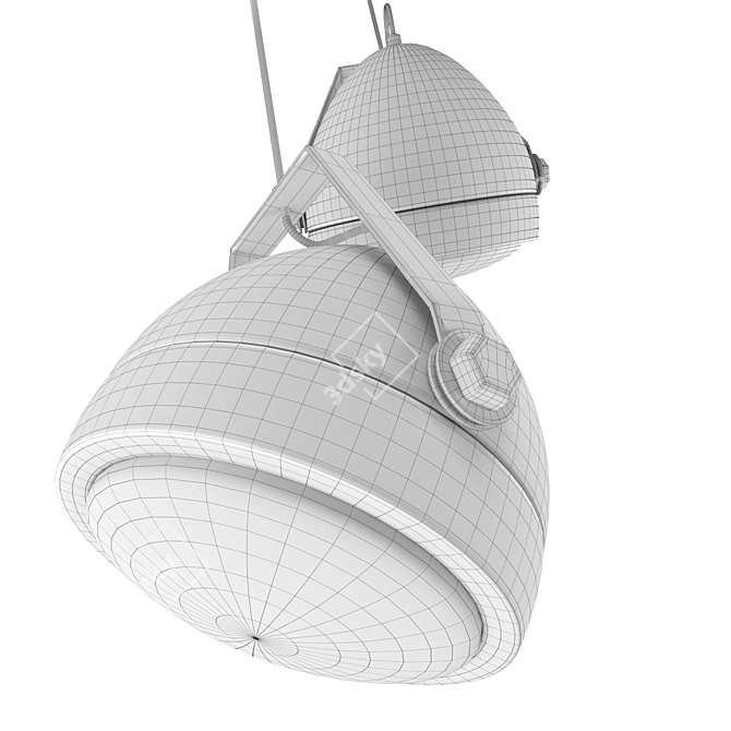 Vintage Motorcycle Headlight Chandelier 3D model image 6