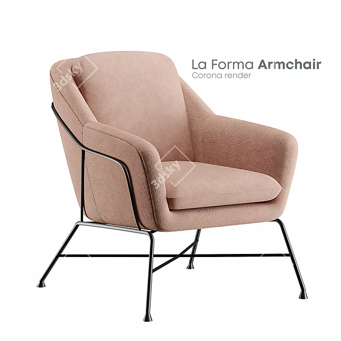 Cozy and Stylish Armchair: La Forma 3D model image 3