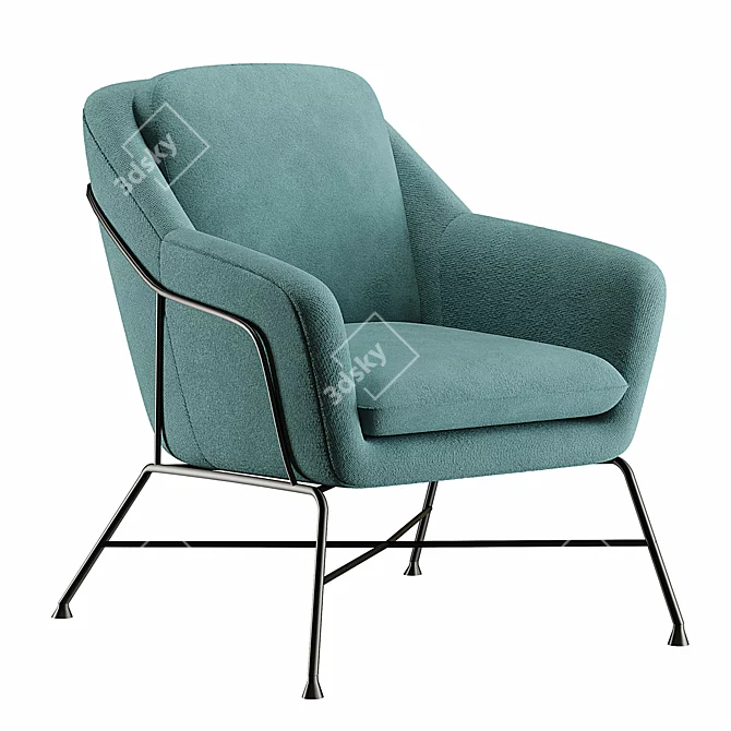 Cozy and Stylish Armchair: La Forma 3D model image 5