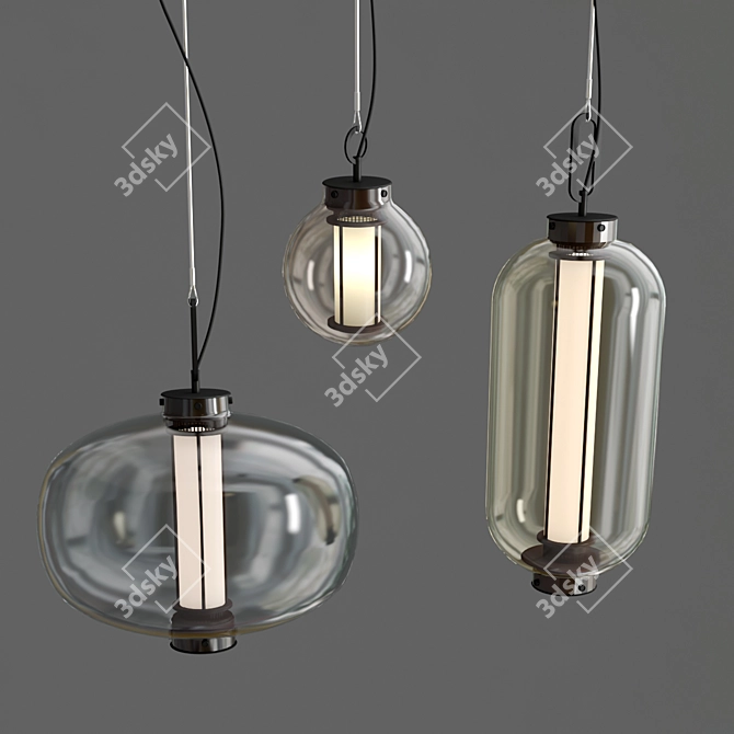 Elegant Minimalist Pendant Light 3D model image 2