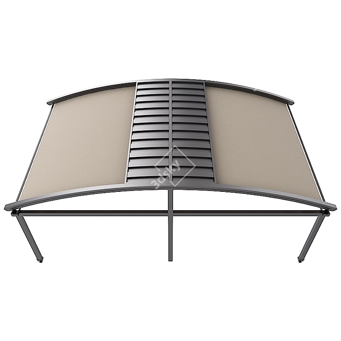 Versatile Motorized Pergola with Waterproof Fabric 3D model image 3