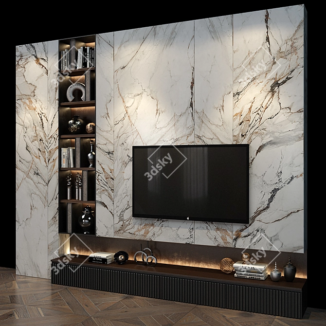 Modern TV Shelf 0332 3D model image 3
