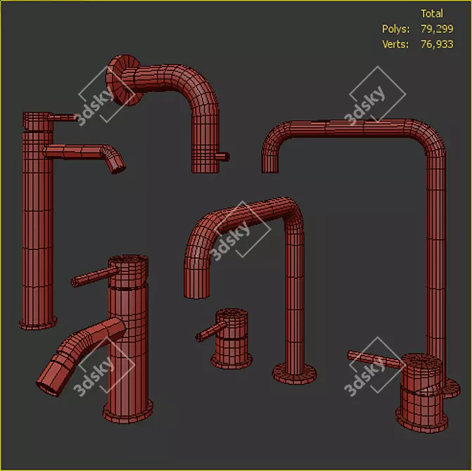 Modern Millimeter-sized JEE O Taps 3D model image 5