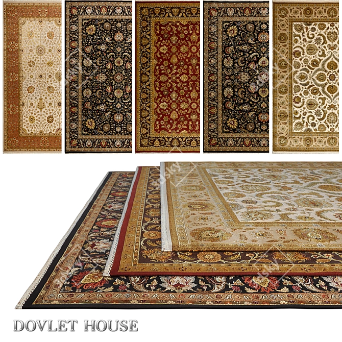 Luxurious Dovlet House Carpets - Set of 5 (Part 691) 3D model image 1