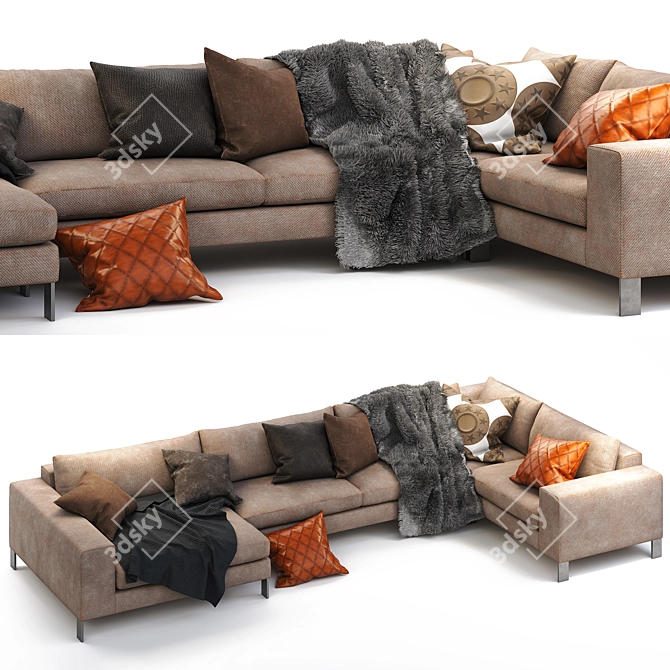 Modern V-Ray Sofa 2015: Luxurious and Stylish 3D model image 1