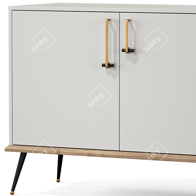 Larina Modern Sideboard: Sleek Design & Ample Storage 3D model image 2