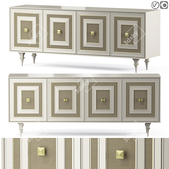 Elegant Catherine Sideboard: Modern Design, Spacious Storage 3D model image 1