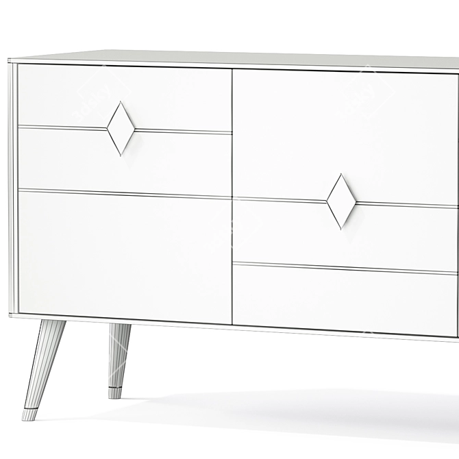 Luxury Diamond Sideboard 3D model image 3