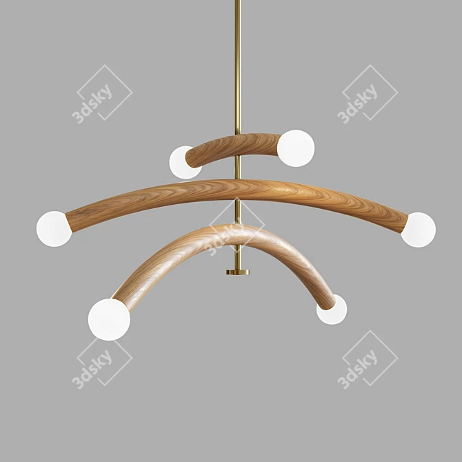 Modern Crystal Chandelier: Hachi Hill 3D model image 6