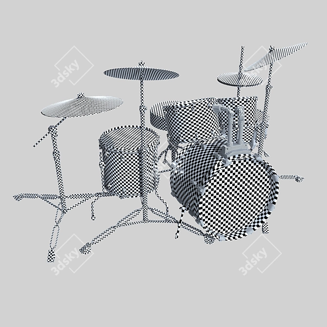 Pearl DMP905/C213 Drum Set: 5-Piece Configuration 3D model image 6