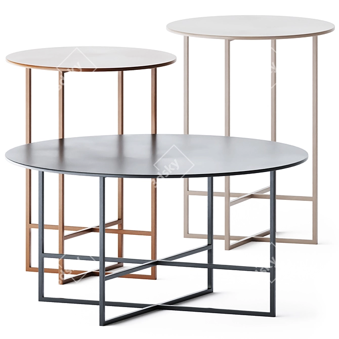 Elegant Elegio Coffee Tables 3D model image 1