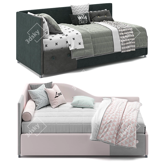 Joyful Corner Bed 3D model image 3