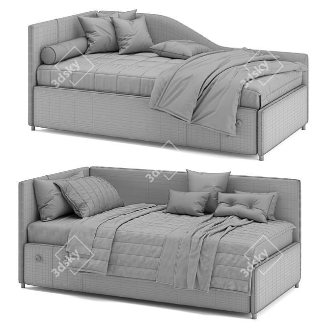 Joyful Corner Bed 3D model image 12