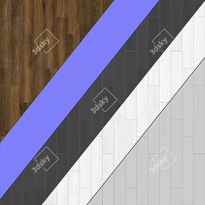 Elegant Parquet Flooring: Standard & Herringbone design, PBR, 4k, seamless 3D model image 3