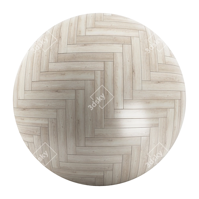 Parquet 15 - Standard and Herringbone Patterns - PBR 4k 3D model image 1