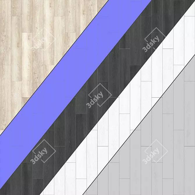 Parquet 15 - Standard and Herringbone Patterns - PBR 4k 3D model image 3