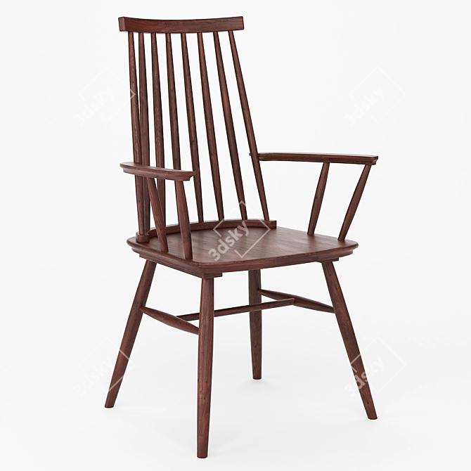 Classic Windsor Chair: Elegant and Versatile 3D model image 1