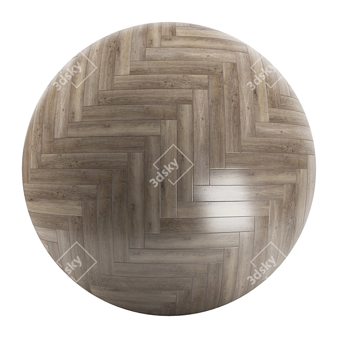 Elegant Parquet Flooring Collection 3D model image 2