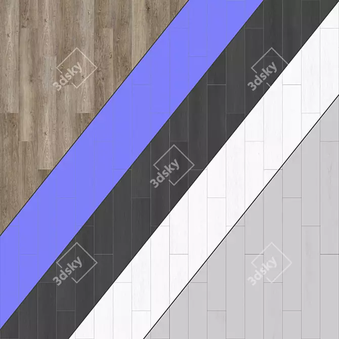 Elegant Parquet Flooring Collection 3D model image 3