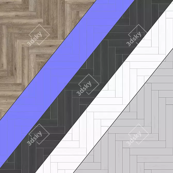 Elegant Parquet Flooring Collection 3D model image 4