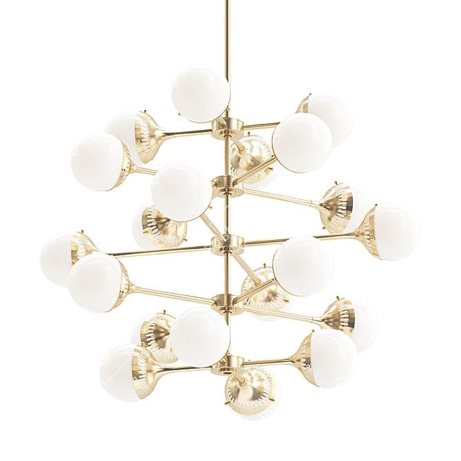 RIO 20-LIGHT Iridescent Chandelier 3D model image 1