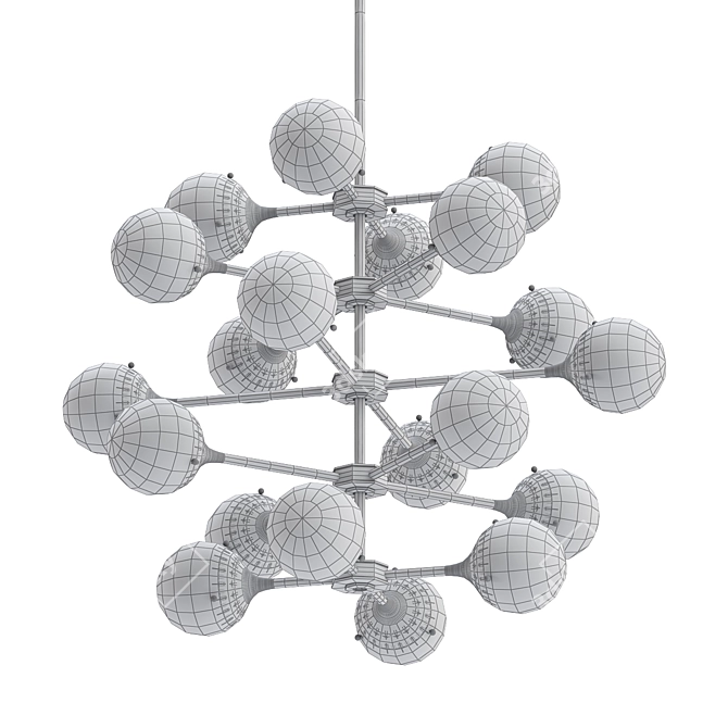 RIO 20-LIGHT Iridescent Chandelier 3D model image 2