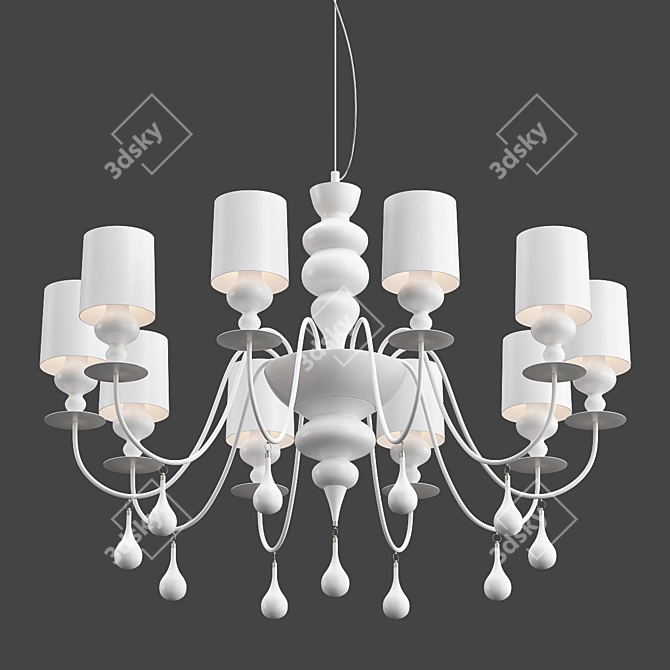 Elegant Replica Eva Chandelier 3D model image 1