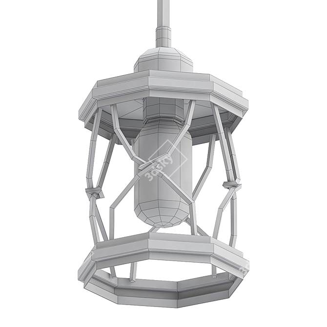 Delicate Cage Pendant 3D model image 2