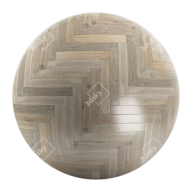 Versatile Parquet Patterns: Standard & Herringbone 3D model image 2