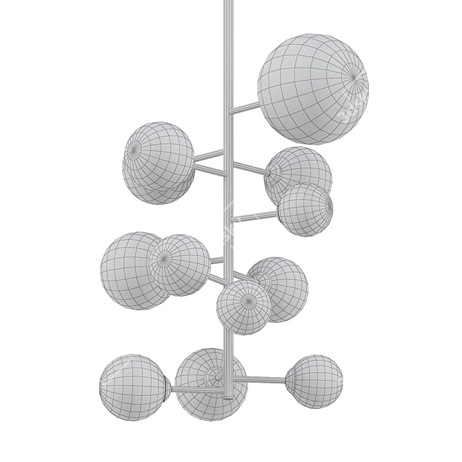 Elegant Bronze Chandelier - Eichholtz 3D model image 2