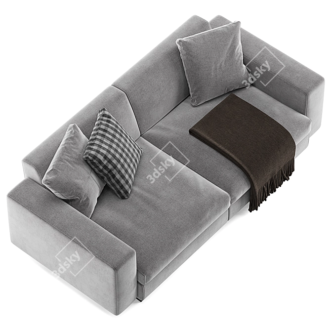 Molteni & C Turner 2-Seat Sofa: Elegant and Comfortable 3D model image 4