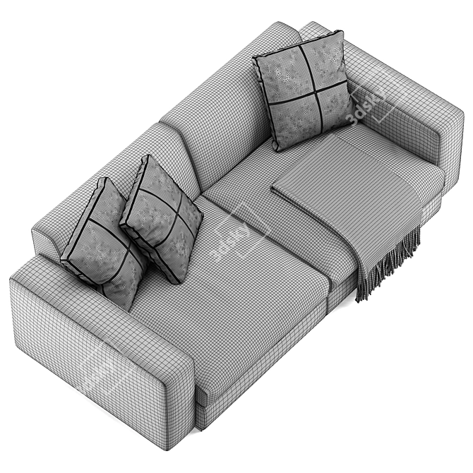 Molteni & C Turner 2-Seat Sofa: Elegant and Comfortable 3D model image 5