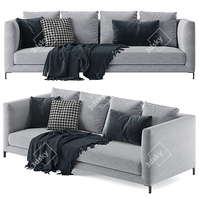 Elegant Minotti Allen Sofa: Stylish Comfort for Your Home 3D model image 3