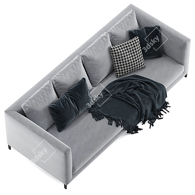 Elegant Minotti Allen Sofa: Stylish Comfort for Your Home 3D model image 4