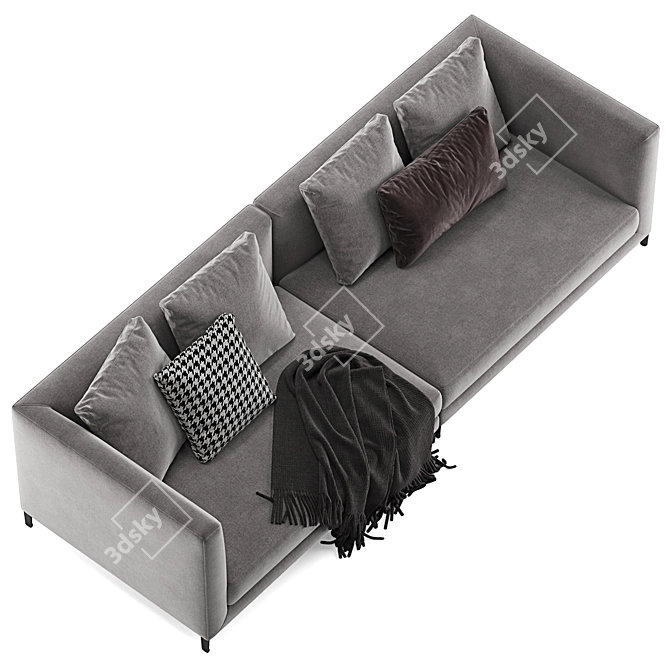 Elegant Minotti Allen Sofa: Stylish Comfort for Your Home 3D model image 5