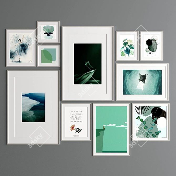 Versatile Art Frame: 11 Options, Multiple Sizes 3D model image 3