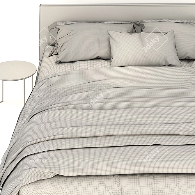 Elegant Dark Gray Poliform Bed 3D model image 4