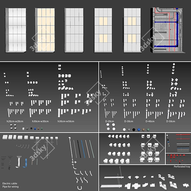 Versatile Ceiling Design Kit 3D model image 6