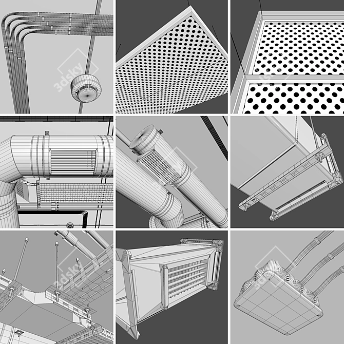 Versatile Ceiling Design Kit 3D model image 7