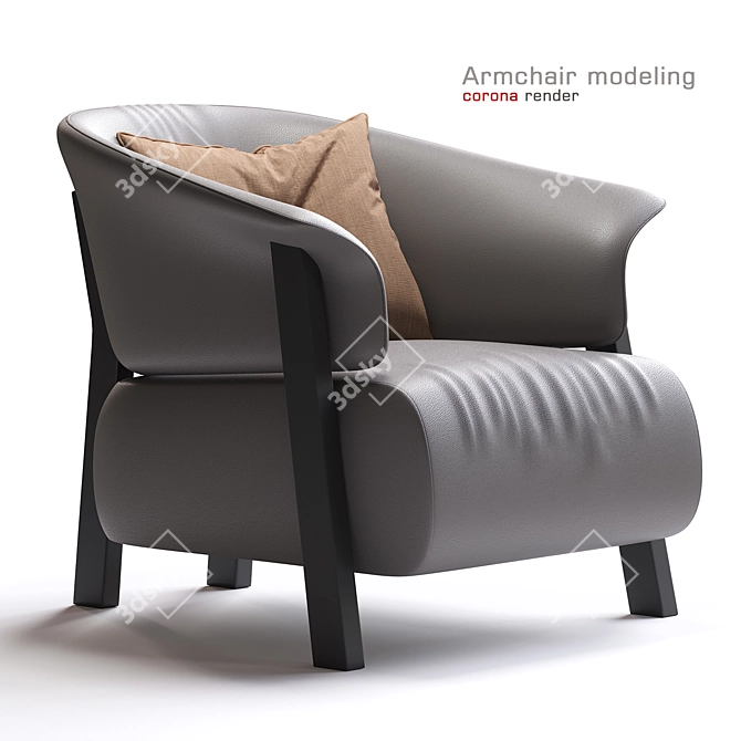 Modern Design Armchair 3D model image 1