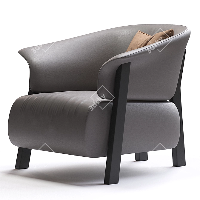 Modern Design Armchair 3D model image 2