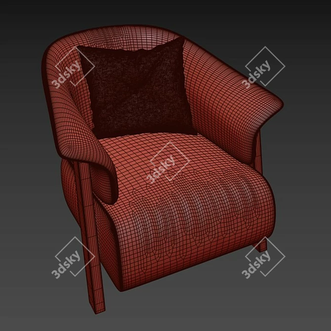 Modern Design Armchair 3D model image 3