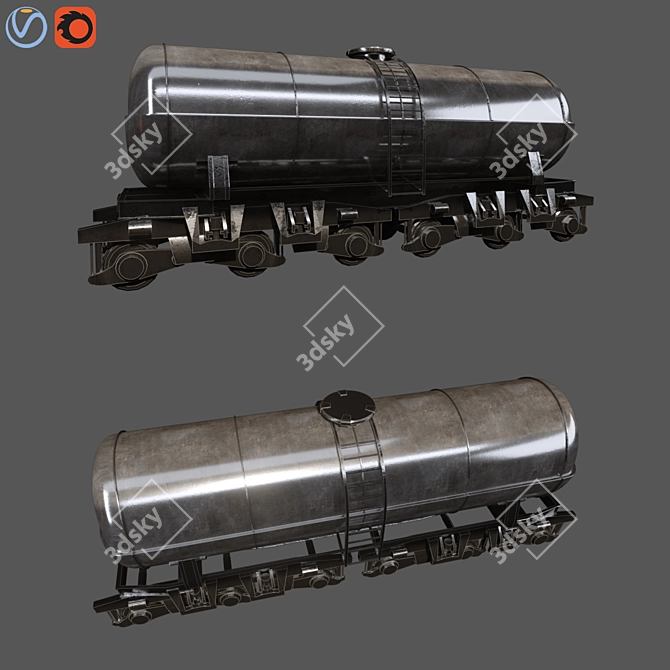 Armored War Train 3D model image 1