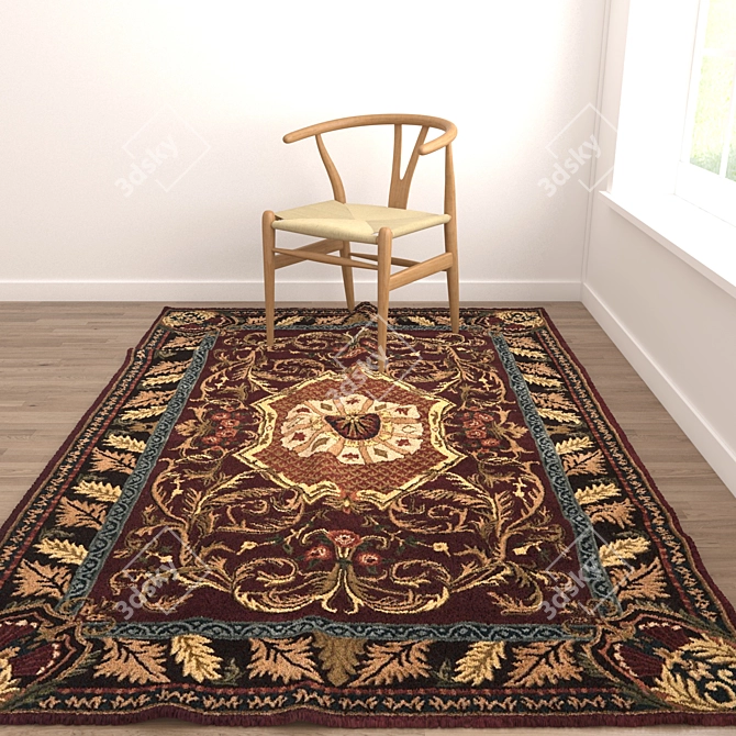 Versatile Set of 8 Rugs: VRayFur, VRayDisplacementMod, CoronaDisplacementMod 3D model image 5