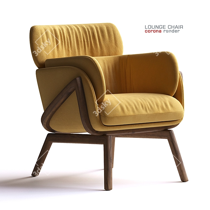 Dreamy Elysia Lounge Chair 3D model image 1