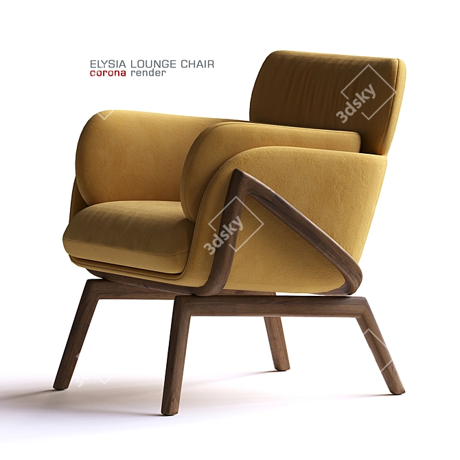 Dreamy Elysia Lounge Chair 3D model image 2